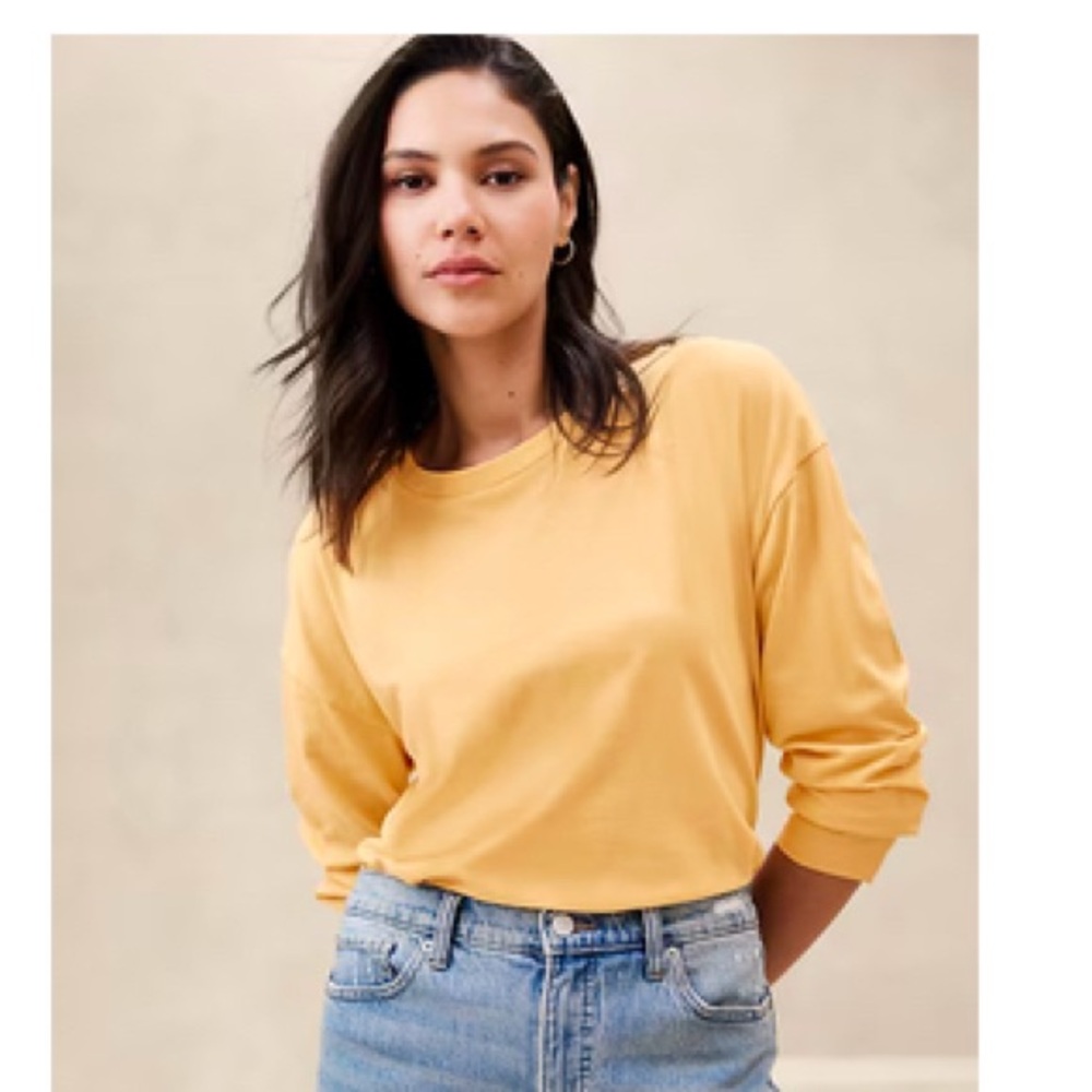 Banana Republic set organic cotton long sleeve tees